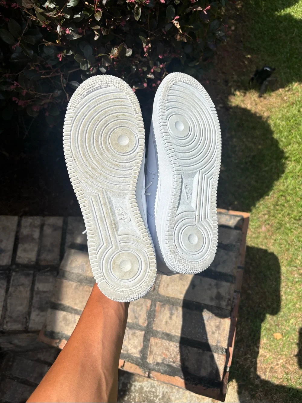 Nike White Low-Top Leather Sneaker with Red Supreme Box Logo